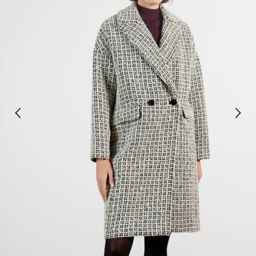 Brand new with tags. Orig $575 Ted Baker Textured Cocoon Coat. - Picture 2 of 6